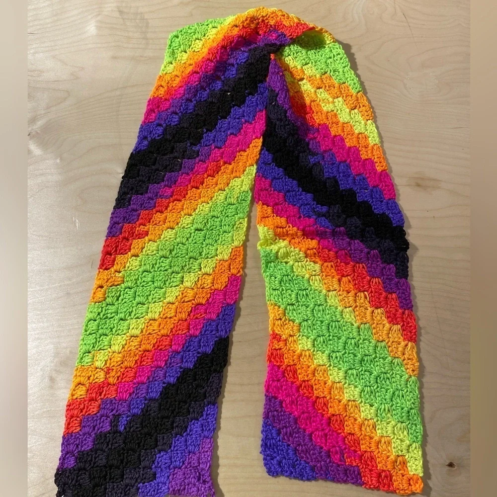 Colorful Crochet Scarf (OS)